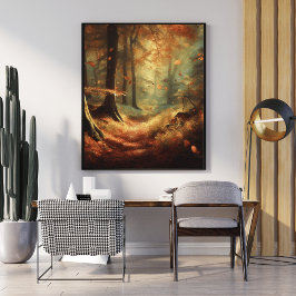 Herbstverzauberung: Mystischer Wald Poster
