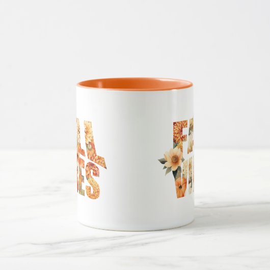 Herbstvibes Aquarellblätter Herbstblätter Wildblum Tasse (Zentrum)