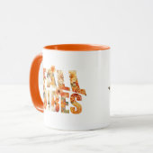 Herbstvibes Aquarellblätter Herbstblätter Wildblum Tasse (Vorderseite Links)