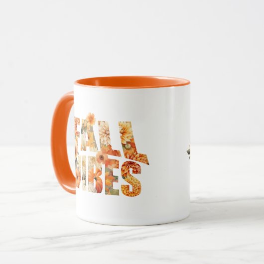 Herbstvibes Aquarellblätter Herbstblätter Wildblum Tasse (Vorderseite Links)