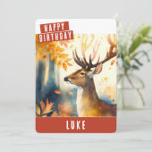 Herbstvibes Deh Birthday Card Feiertagskarte (Stehend Vorderseite)