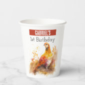 Herbstvibes Fasan - 1. Geburtstag - Pappbecher (Rückseite)