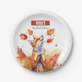 Herbstvibes Fox - Geburtstagsparty - Pappteller (Vorderseite)