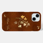 Herbstvibes goldbraunes Vlies der Weinrebe Case-Mate iPhone Hülle (Rückseite (Horizontal))