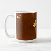 Herbstvibes goldbraunes Vlies der Weinrebe Kaffeetasse (Links)