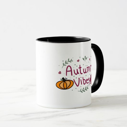 Herbstvibes Herbstlaub, Pumpkins Acorns Tasse (VorderseiteRechts)