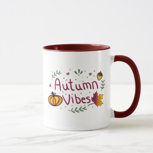 Herbstvibes Herbstlaub, Pumpkins Acorns Tasse (Rechts)