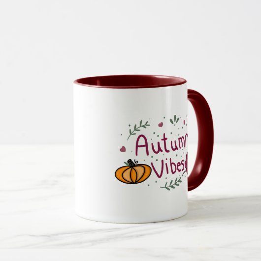 Herbstvibes Herbstlaub, Pumpkins Acorns Tasse (VorderseiteRechts)