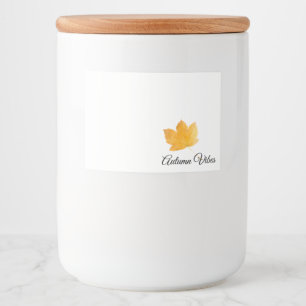 Herbstvibes Lebensmitteletikett