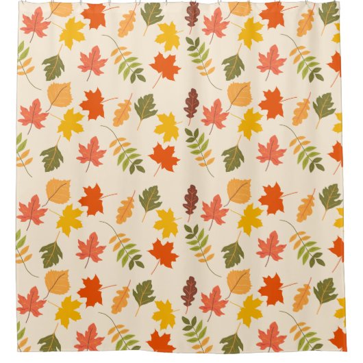 Herbstvibes mit blumengeschmückter Optik Duschvorhang (Vorderseite)