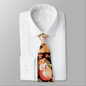 Herbstvibes Muster Porcupine Black BG Krawatte (Gebunden)