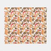 Herbstvibes Muster Porcupine Fleecedecke (Vorderseite (Horizontal))