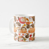 Herbstvibes Muster Porcupine Kaffeetasse (Vorderseite Links)
