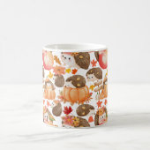 Herbstvibes Muster Porcupine Kaffeetasse (Mittel)