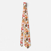 Herbstvibes Muster Porcupine Krawatte (Rückseite)
