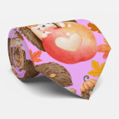 Herbstvibes Muster Porcupine Pink BG Krawatte (Gerollt)