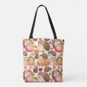 Herbstvibes Muster Porcupine Tasche (Rückseite)