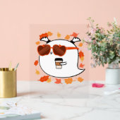 Herbstvibes Niedlich Ghost Classic T - Shirt Acrylschild (Hochzeit)