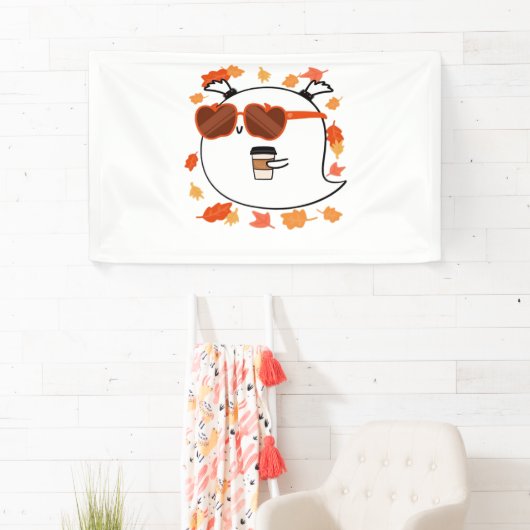 Herbstvibes Niedlich Ghost Classic T - Shirt Banner (Insitu)