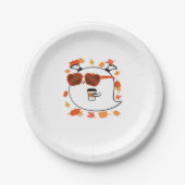 Herbstvibes Niedlich Ghost Classic T - Shirt Pappteller (Vorderseite)