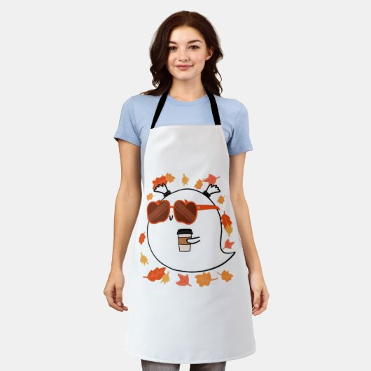 Herbstvibes Niedlich Ghost Classic T - Shirt Schürze (Getragen)