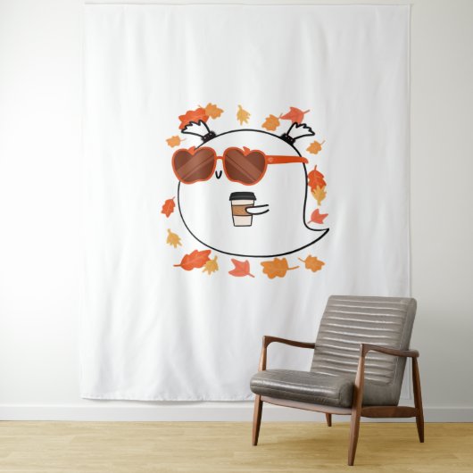 Herbstvibes Niedlich Ghost Classic T - Shirt Wandteppich (Beispiel)