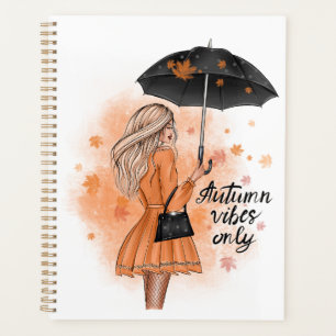 Herbstvibes nur Fall Fashion Girl Planer