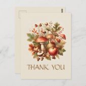 Herbstvibes Vintager Naturpilz Postkarte (Vorne/Hinten)