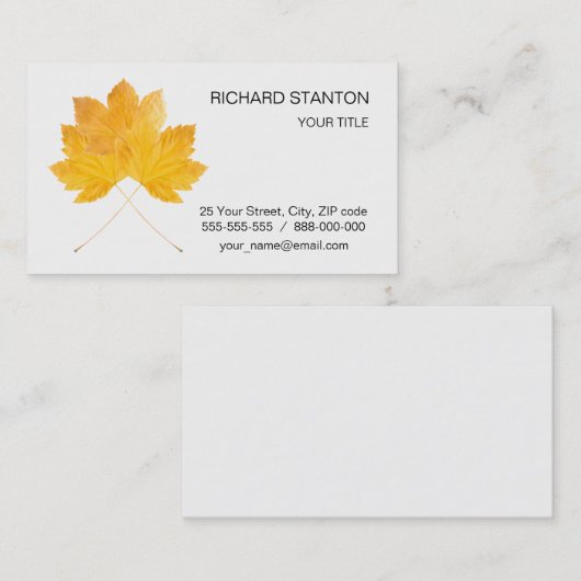 Herbstvibes Visitenkarte (Vorne/Hinten)