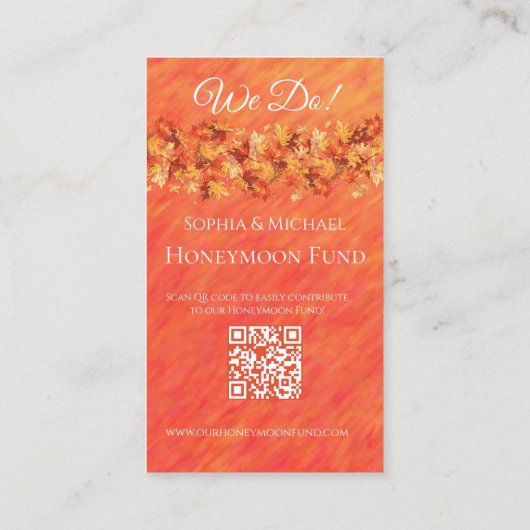 Herbstvibes-Wedding Rings-Registry- Visitenkarte (Rückseite)