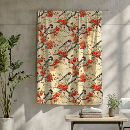 Herbstvögel blanken mit rustikalen floralen Akzent Fleecedecke