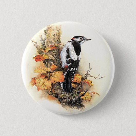 Herbstvogel Button (Vorderseite)