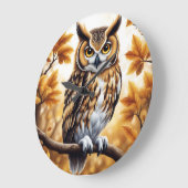 Herbstvogel Große Wanduhr (Winkel)