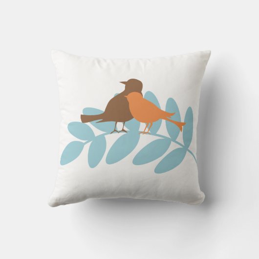 Herbstvögel Kissen (Rückseite)