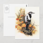 Herbstvogel Postkarte (Vorne/Hinten)