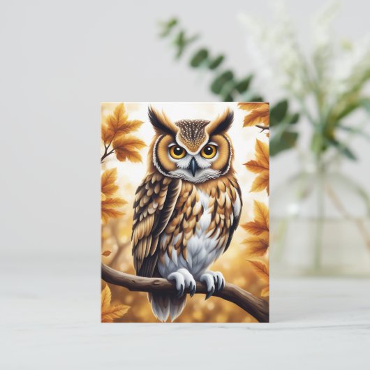 Herbstvogel Postkarte (Stehend Vorderseite)