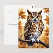 Herbstvogel Postkarte (Vorne/Hinten)