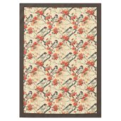 Herbstvögel und Blume Tablette Saisonaler Stil Tischdecke (Vorderseite)