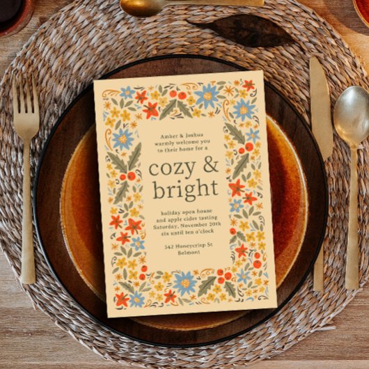 Herbstvolksrahmen-Herbstgeburtsszenario-Party Einladung