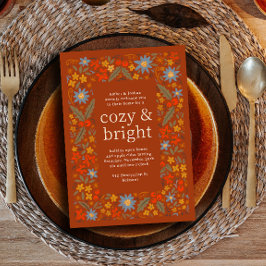 Herbstvolksrahmen-Herbstgeburtsszenario-Party Einladung