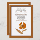 Herbstvorgabe der trockenen Blume Einladung (Vorne/Hinten)