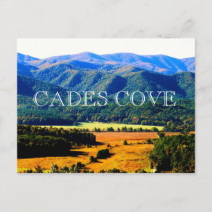 Herbstvormittag in Cades Cove Postkarte