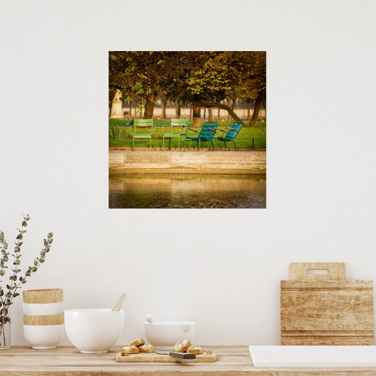 Herbstvormittag in Paris Poster (Küche)