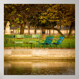 Herbstvormittag in Paris Poster