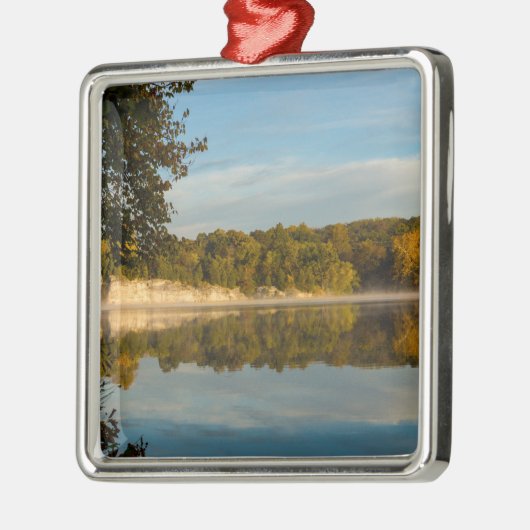 Herbstvormittag Silbernes Ornament (Links)