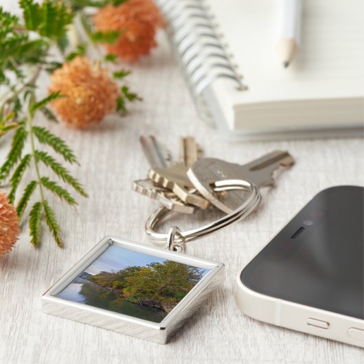 Herbstvormittag Springfield Schlüsselanhänger (Seite)