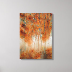 Herbstvormittags Aquarelldruck Leinwanddruck