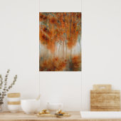 Herbstvormittags Aquarelldruck Poster (Küche)