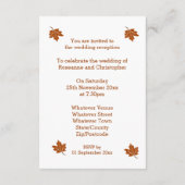 Herbstvorstellung Begleitkarte (Rückseite)