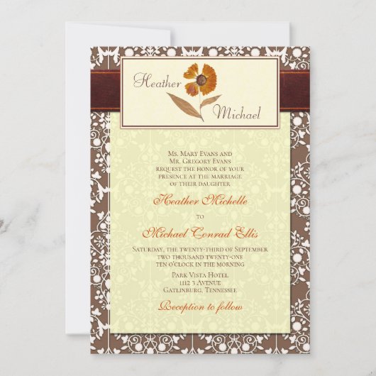 Herbstvorstellung der Blume Einladung (Vorderseite)